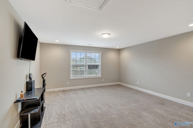 living room with carpet flooring