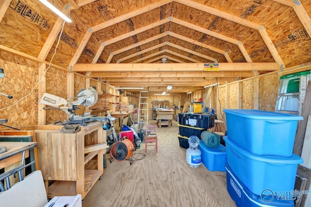 view of storage area