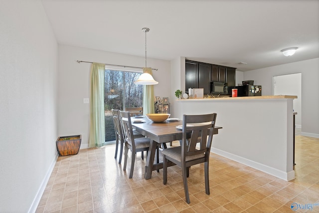 view of dining room