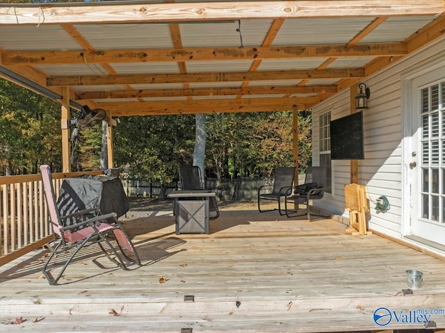 view of wooden deck