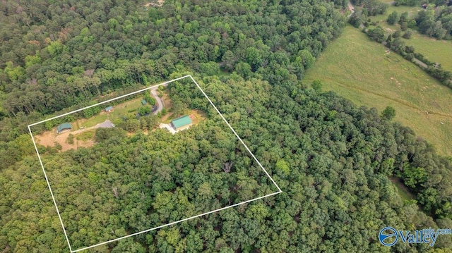 1228 Matt Morrow Rd, Arab, AL 35016 - aerial overview of property's location with a forest and property parcel outlined