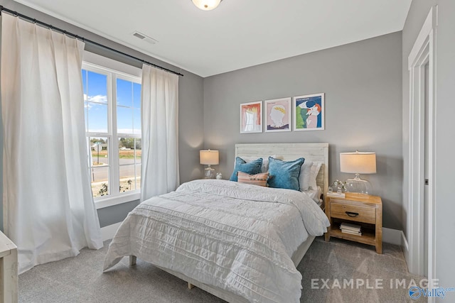 bedroom with carpet floors