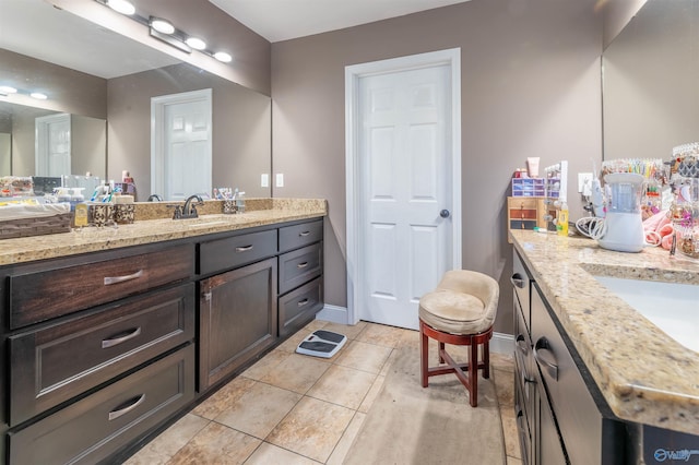 4198 Pilgrims Rest Rd, Southside, AL 35907 - full bath featuring vanity, tile patterned flooring, and baseboards