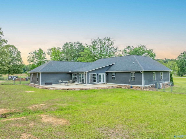 4198 Pilgrims Rest Rd, Southside, AL 35907 - back of property with a patio, french doors, and central AC