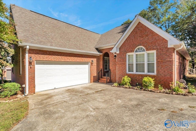 view of property featuring a garage