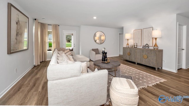 18876 Wicklow Cir, Athens, AL 35613 - living room featuring dark wood-type flooring