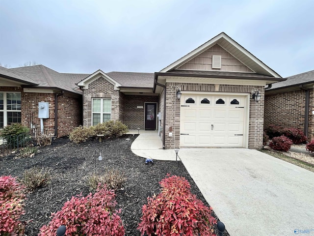 ranch-style house featuring a garage