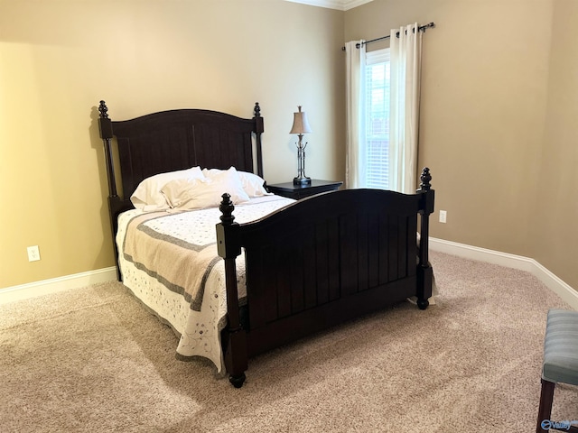 view of carpeted bedroom