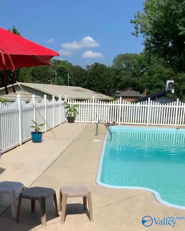 view of pool with a patio