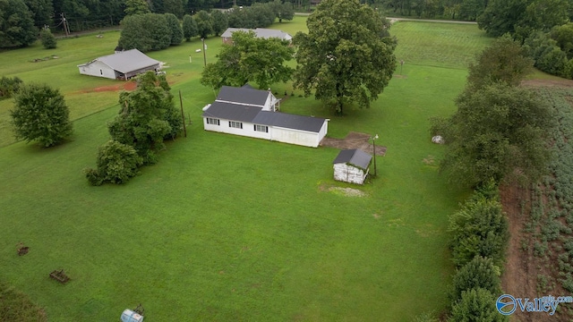 drone / aerial view featuring a rural view