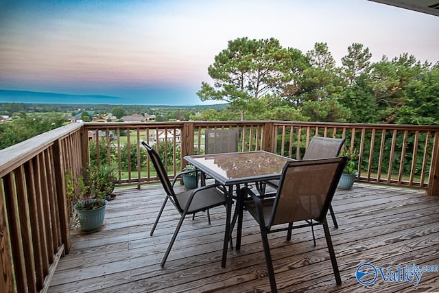 view of deck at dusk