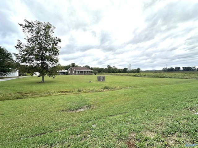 view of yard with a rural view