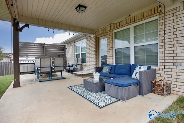 view of patio / terrace featuring outdoor lounge area