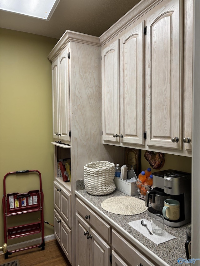 washroom featuring dark wood-style flooring