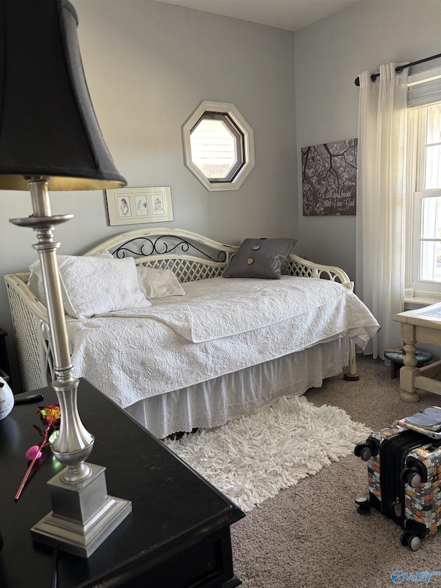 bedroom with carpet