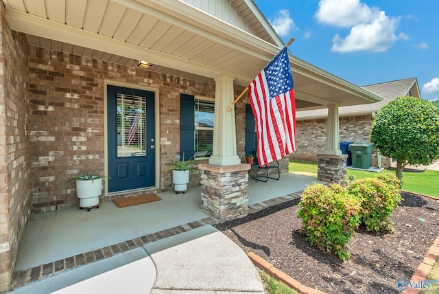 2626 SW Ashtynn Pl, Huntsville, AL 35803 - entrance to property with a porch and brick siding