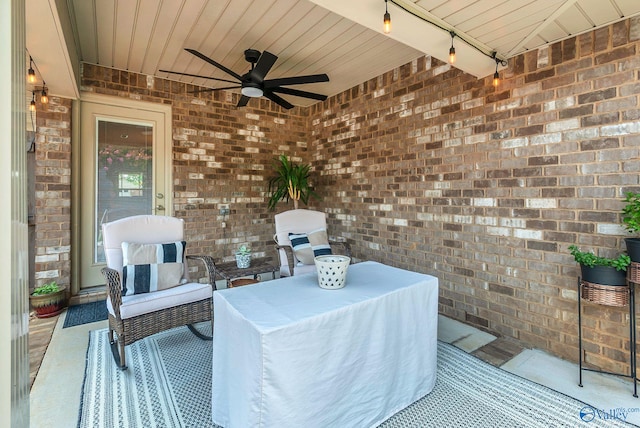 2626 SW Ashtynn Pl, Huntsville, AL 35803 - view of patio / terrace featuring ceiling fan and outdoor lounge area