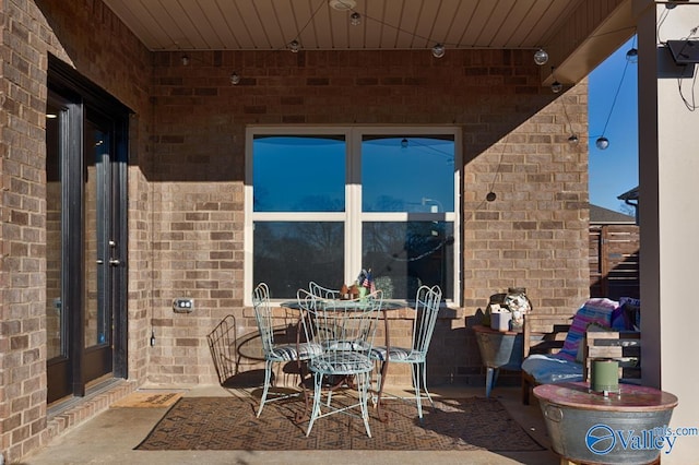 view of patio / terrace featuring outdoor dining space