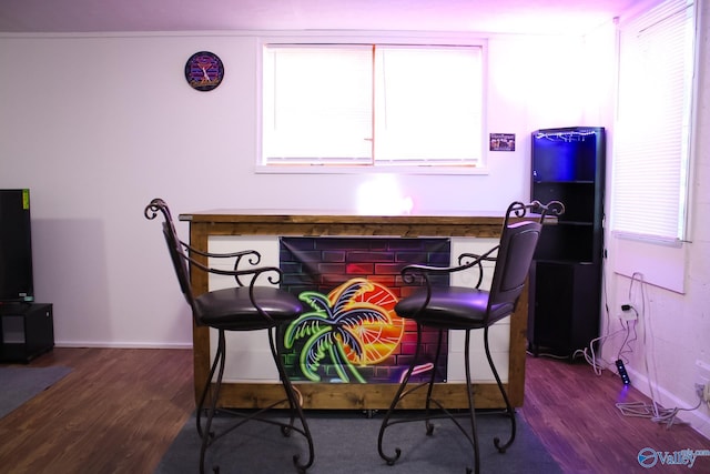 dining room featuring hardwood / wood-style flooring