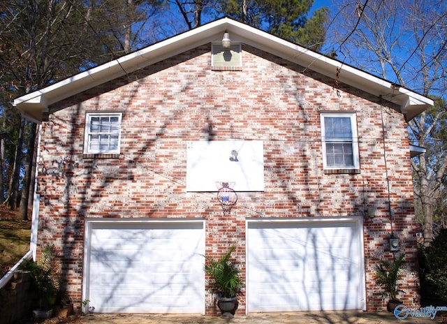 view of home's exterior featuring a garage