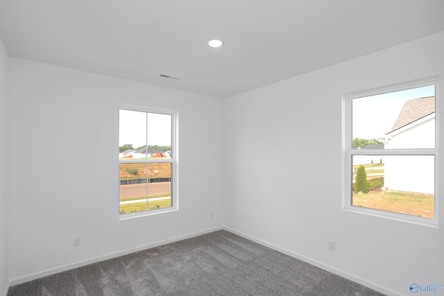 view of carpeted empty room