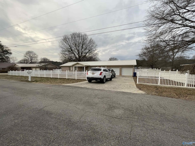 view of front of house featuring a garage