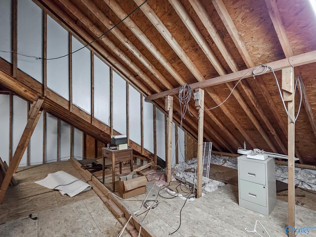 view of attic