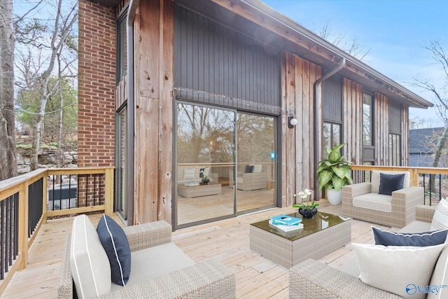 deck featuring an outdoor hangout area