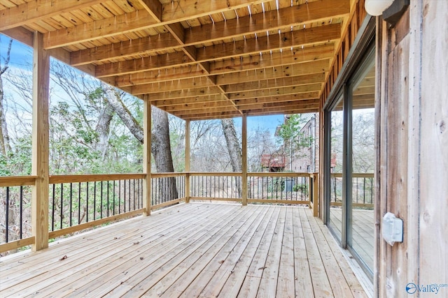 view of wooden terrace