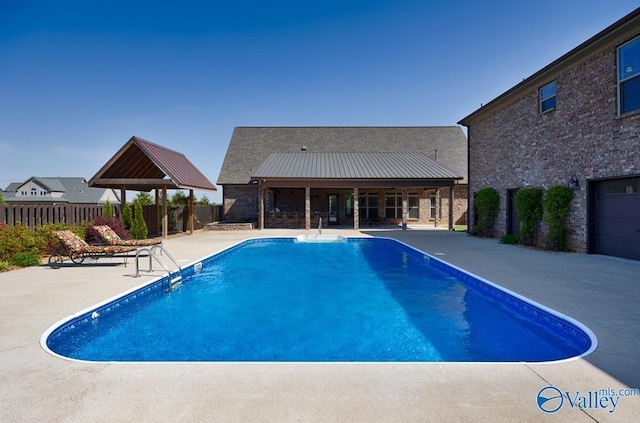 24188 Newby Rd, Madison, AL 35756 - view of swimming pool with fence, a fenced in pool, and a patio