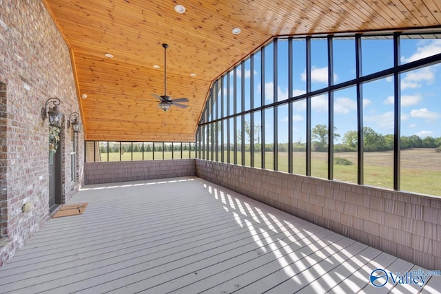 24188 Newby Rd, Madison, AL 35756 - unfurnished sunroom featuring a ceiling fan
