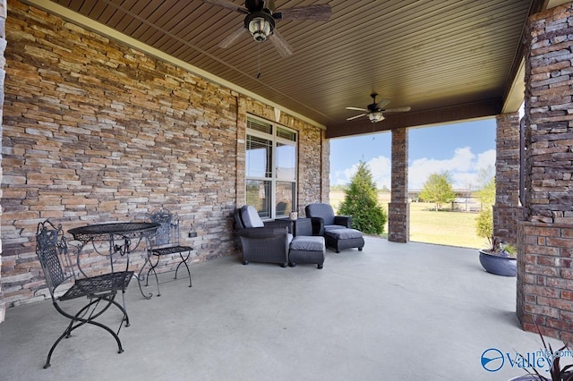24188 Newby Rd, Madison, AL 35756 - view of patio / terrace with a ceiling fan