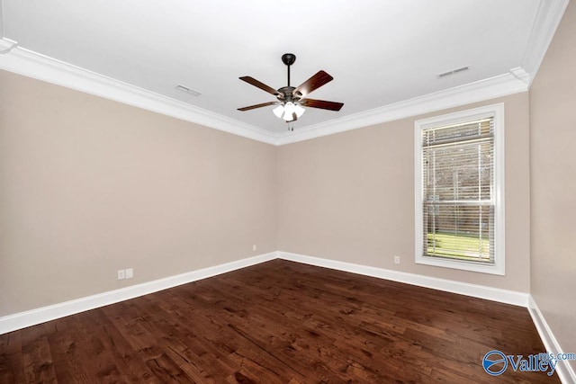 24188 Newby Rd, Madison, AL 35756 - empty room featuring a healthy amount of sunlight, a ceiling fan, baseboards, and ornamental molding