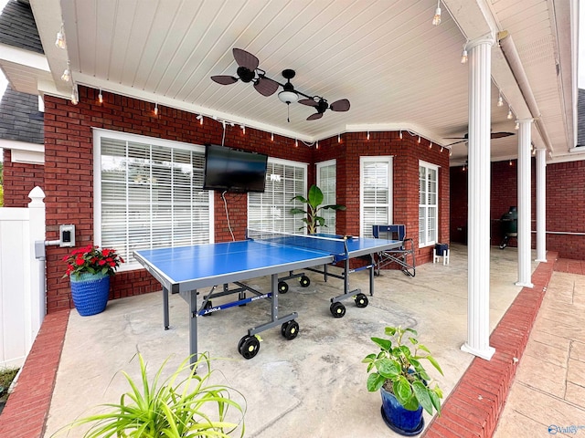 1103 Blackbriar Cir, Hartselle, AL 35640 - view of patio / terrace featuring a ceiling fan