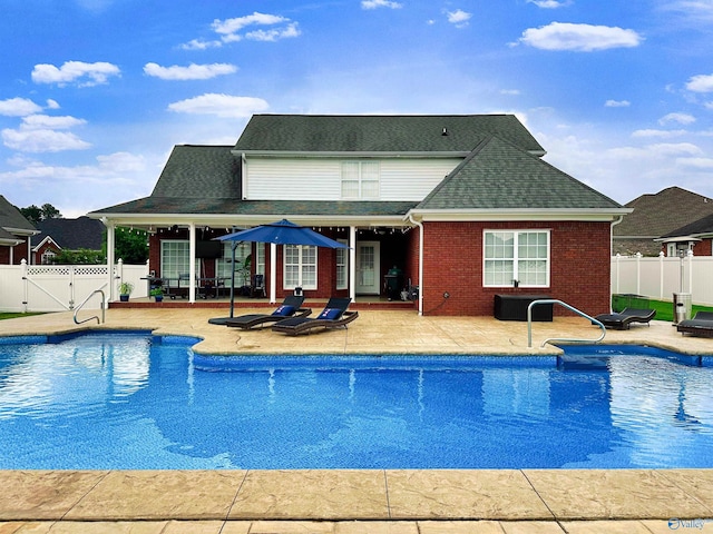 1103 Blackbriar Cir, Hartselle, AL 35640 - view of swimming pool with a patio area, a gate, and a fenced backyard