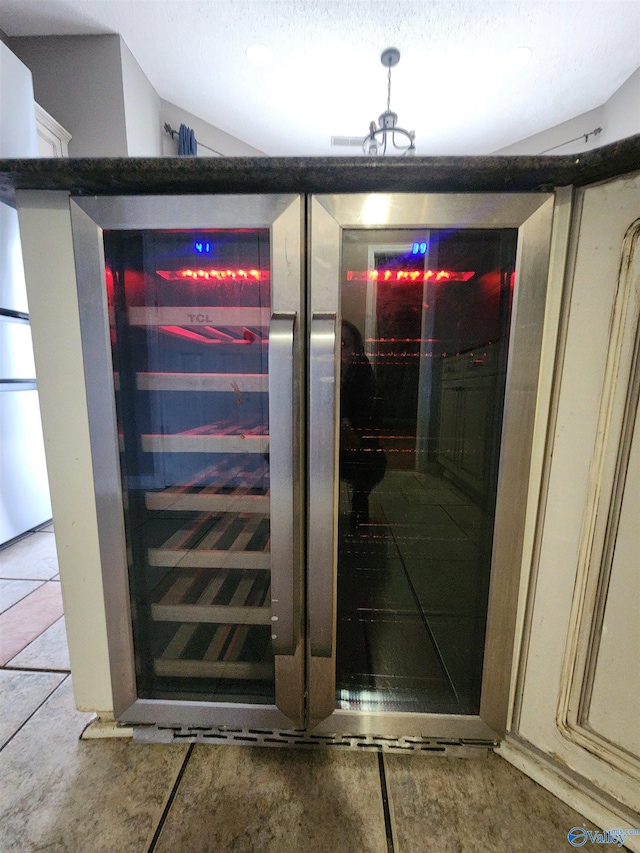 interior details with beverage cooler