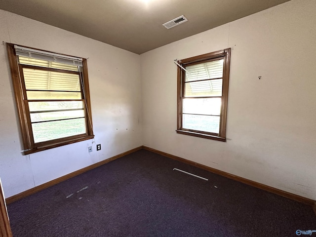 carpeted empty room featuring a healthy amount of sunlight