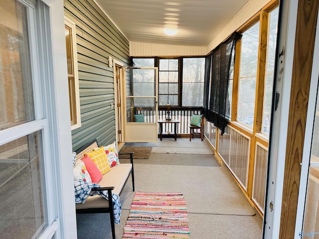 view of sunroom