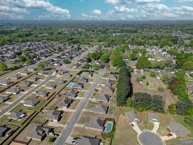 bird's eye view featuring a residential view