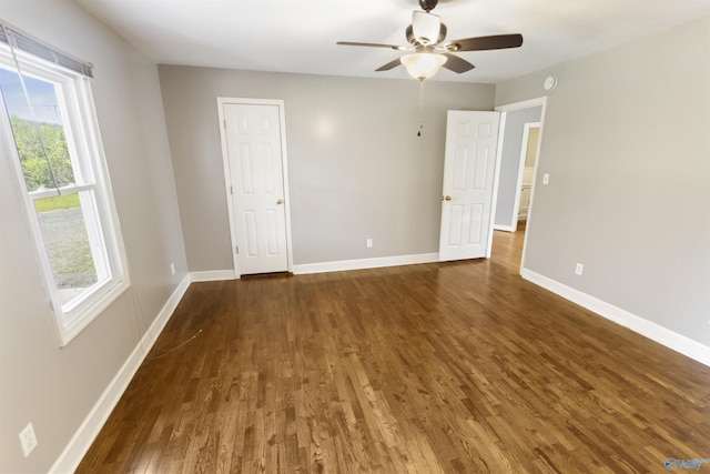 15766 Alabama Highway 79, Scottsboro, AL 35768 - empty room featuring wood finished floors, ceiling fan, baseboards, and a smoke detector