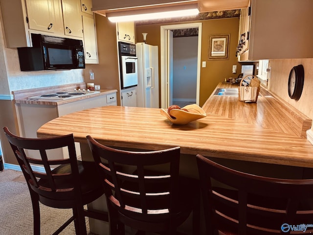 kitchen with white appliances and sink