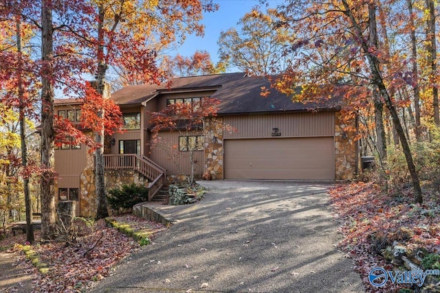 view of front of house featuring a garage