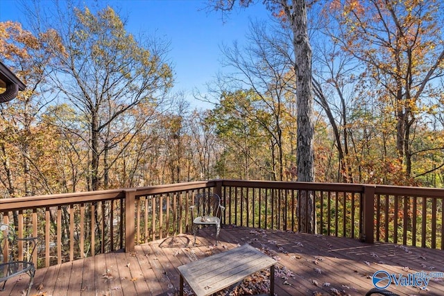 view of wooden terrace