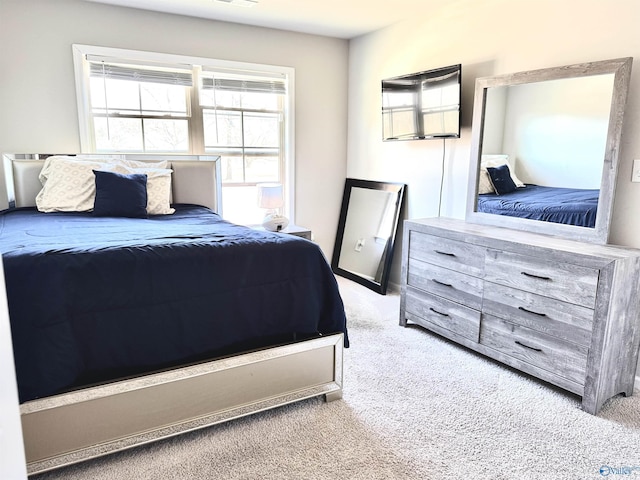 bedroom featuring carpet