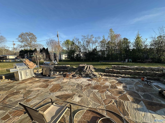 view of patio / terrace featuring grilling area