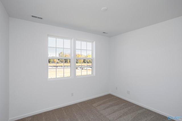 unfurnished room featuring carpet