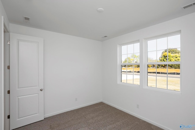 view of carpeted spare room