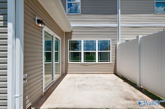 view of patio with fence