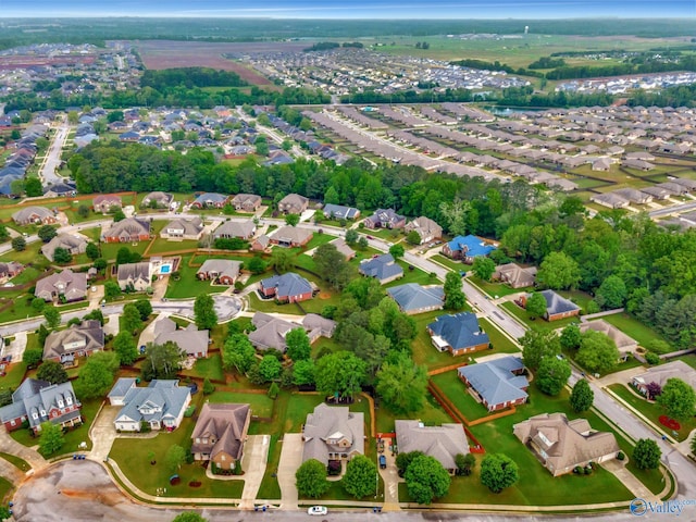 bird's eye view featuring a residential view
