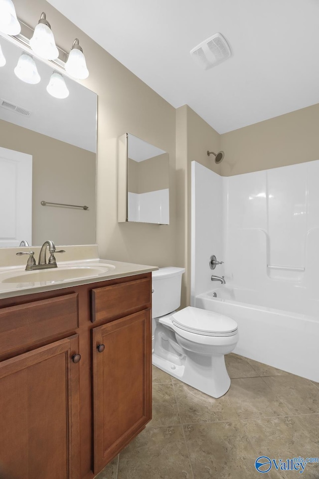164 Moore Farm Cir NW, Huntsville, AL 35806 - full bathroom with shower / washtub combination, vanity, toilet, and visible vents